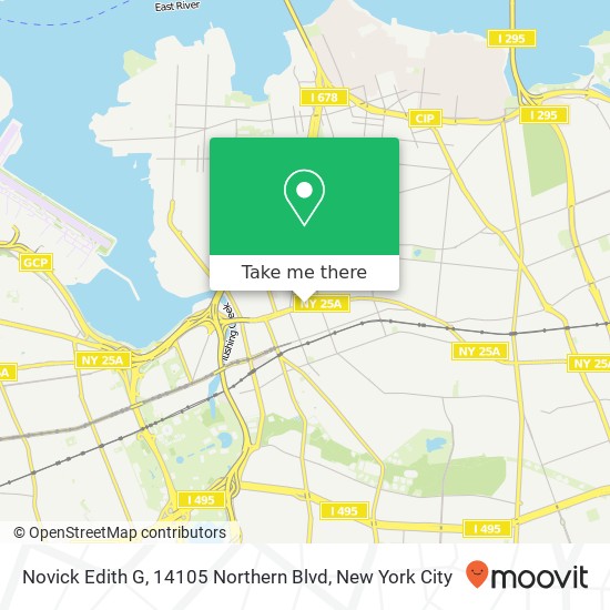 Mapa de Novick Edith G, 14105 Northern Blvd