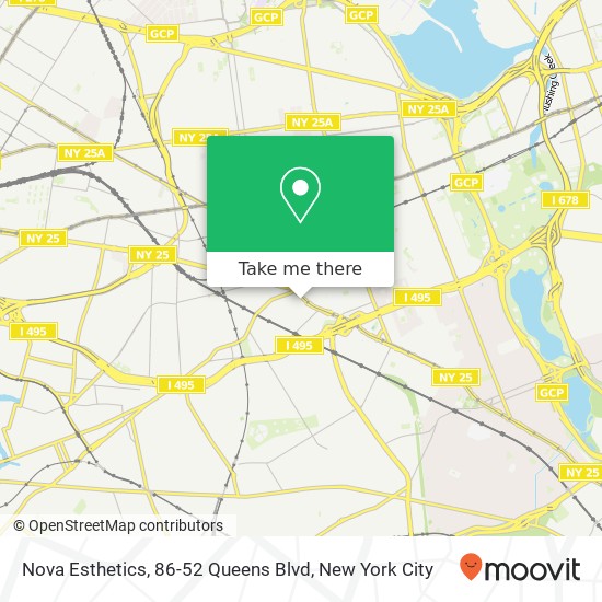 Mapa de Nova Esthetics, 86-52 Queens Blvd