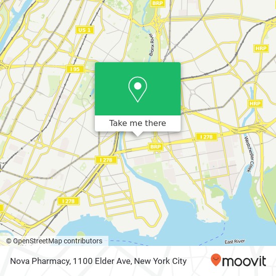 Nova Pharmacy, 1100 Elder Ave map