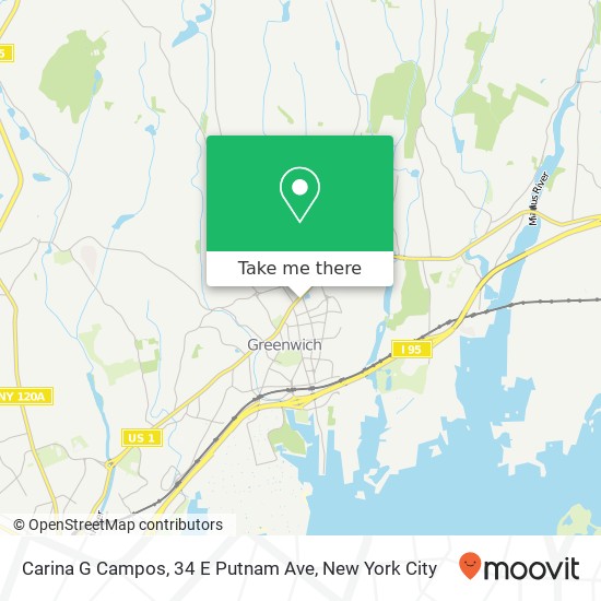 Mapa de Carina G Campos, 34 E Putnam Ave