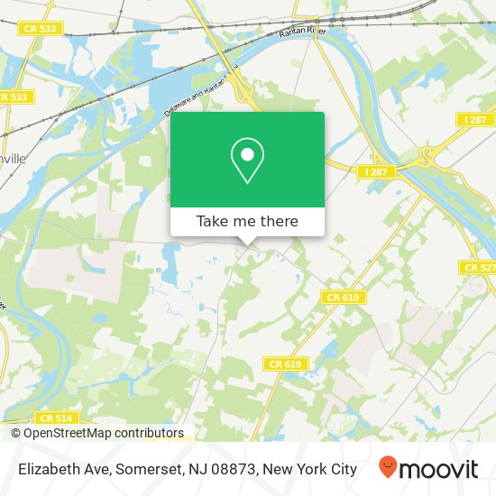 Mapa de Elizabeth Ave, Somerset, NJ 08873