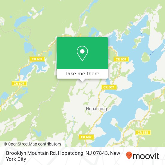 Mapa de Brooklyn Mountain Rd, Hopatcong, NJ 07843