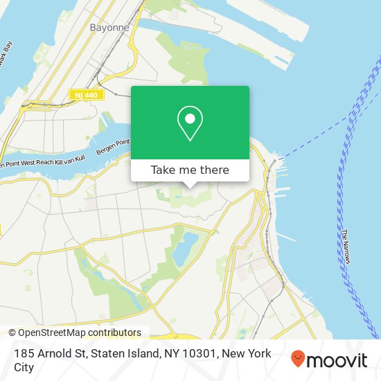 Mapa de 185 Arnold St, Staten Island, NY 10301