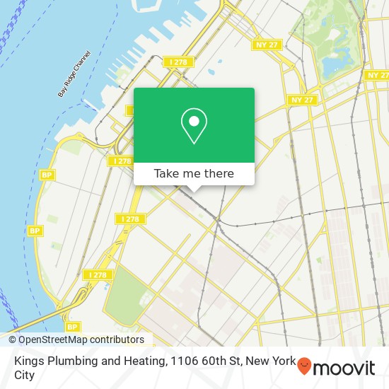 Kings Plumbing and Heating, 1106 60th St map