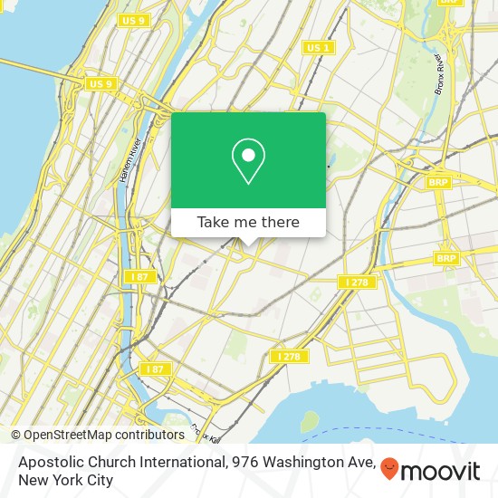 Apostolic Church International, 976 Washington Ave map