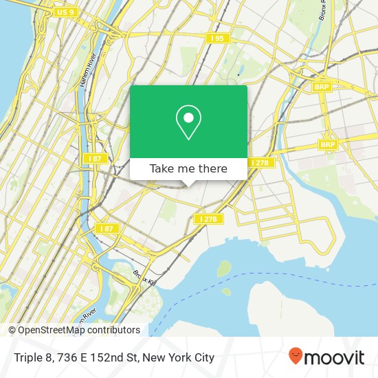 Triple 8, 736 E 152nd St map