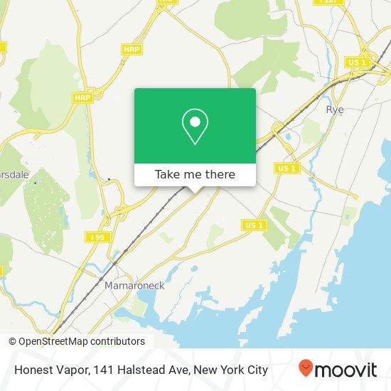 Mapa de Honest Vapor, 141 Halstead Ave