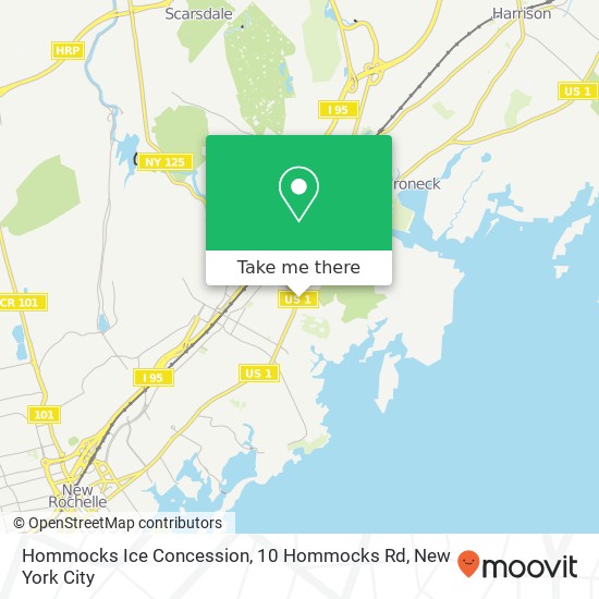 Hommocks Ice Concession, 10 Hommocks Rd map