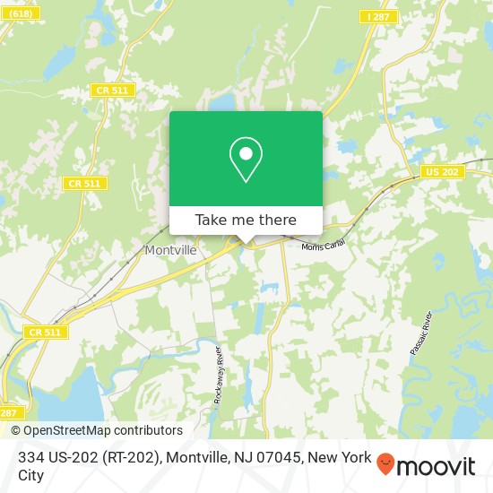 Mapa de 334 US-202 (RT-202), Montville, NJ 07045
