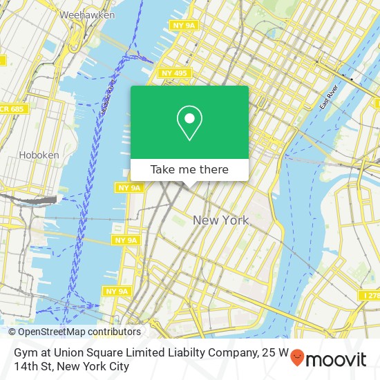 Gym at Union Square Limited Liabilty Company, 25 W 14th St map