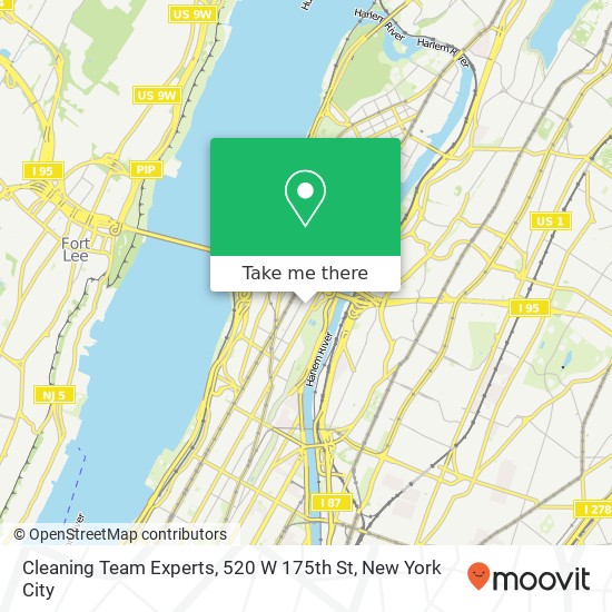 Mapa de Cleaning Team Experts, 520 W 175th St