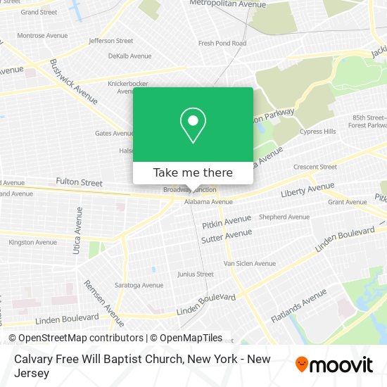 Calvary Free Will Baptist Church map