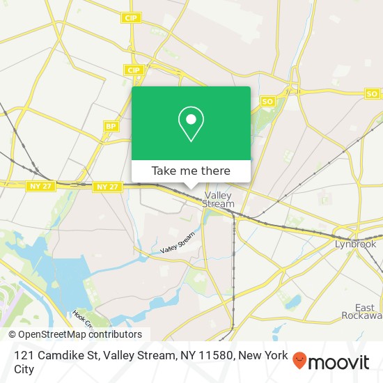 Mapa de 121 Camdike St, Valley Stream, NY 11580