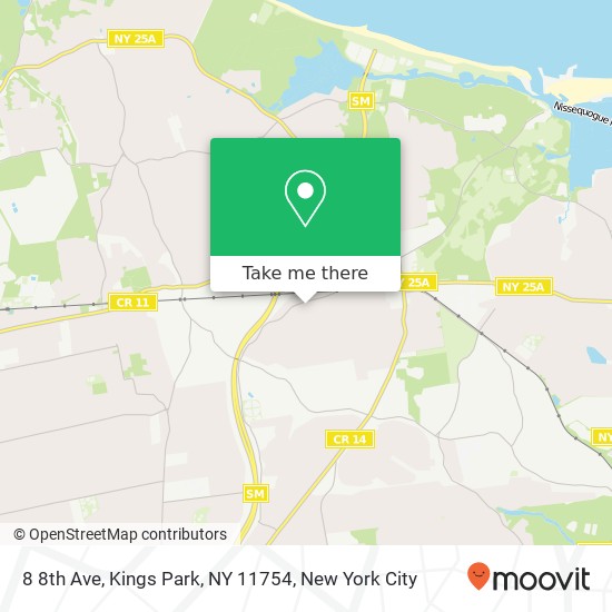 Mapa de 8 8th Ave, Kings Park, NY 11754
