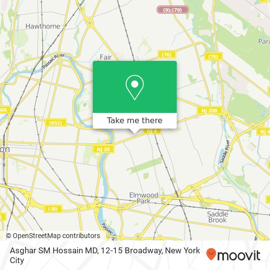 Asghar SM Hossain MD, 12-15 Broadway map