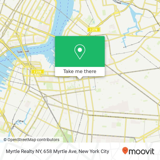 Mapa de Myrtle Realty NY, 658 Myrtle Ave
