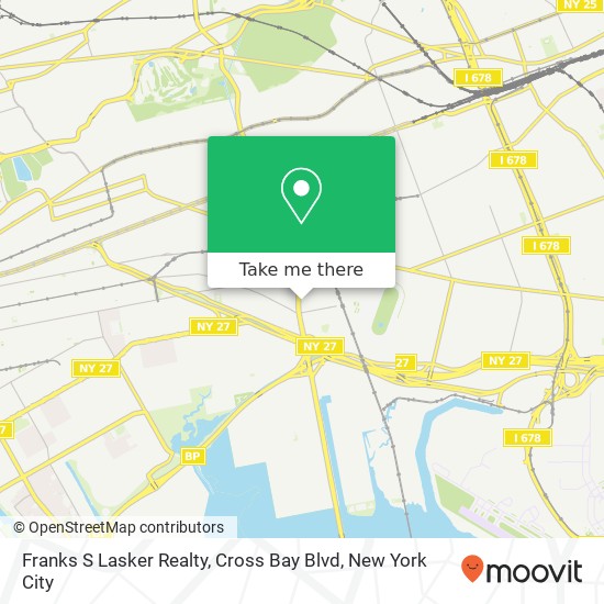 Mapa de Franks S Lasker Realty, Cross Bay Blvd