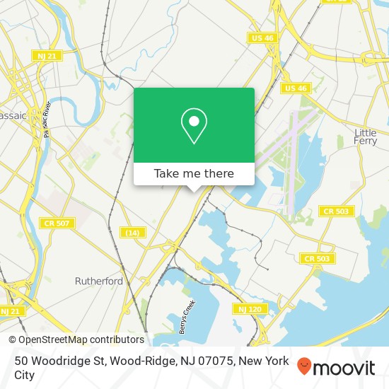 Mapa de 50 Woodridge St, Wood-Ridge, NJ 07075