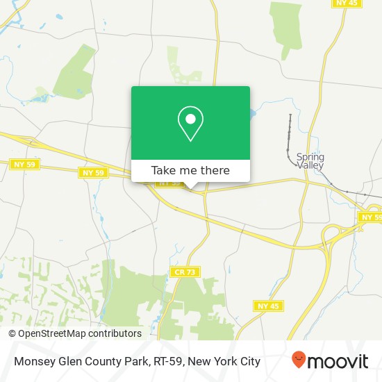 Monsey Glen County Park, RT-59 map