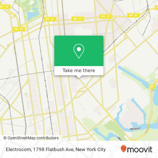 Mapa de Electrocom, 1798 Flatbush Ave