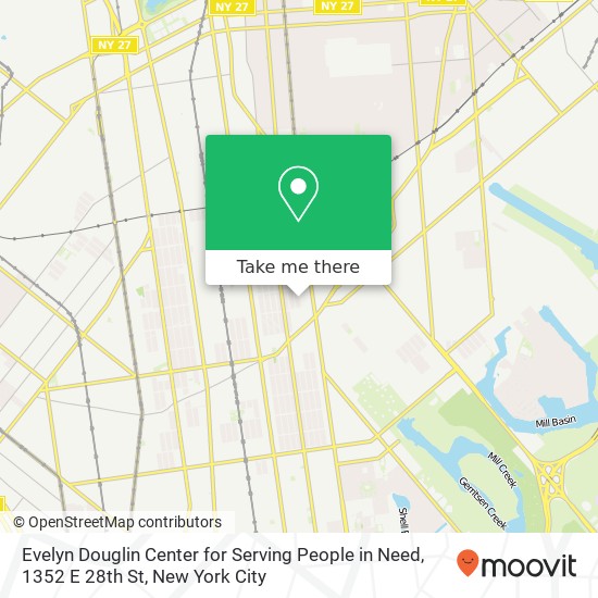 Mapa de Evelyn Douglin Center for Serving People in Need, 1352 E 28th St