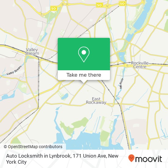 Auto Locksmith in Lynbrook, 171 Union Ave map