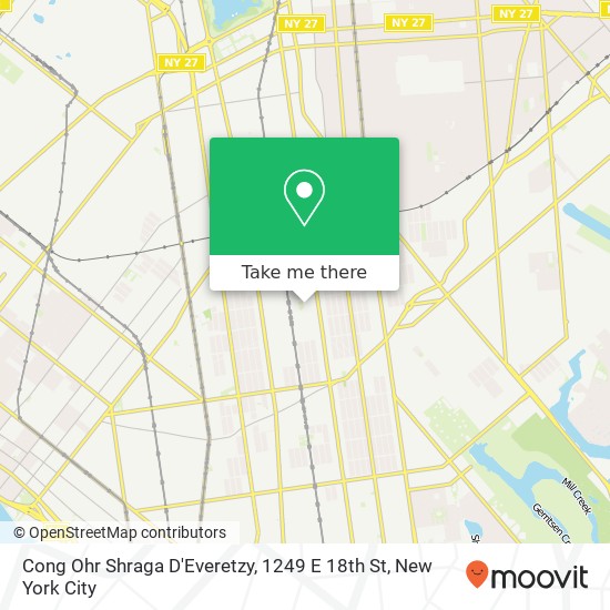 Cong Ohr Shraga D'Everetzy, 1249 E 18th St map