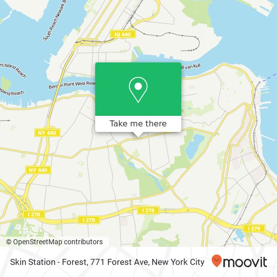 Mapa de Skin Station - Forest, 771 Forest Ave