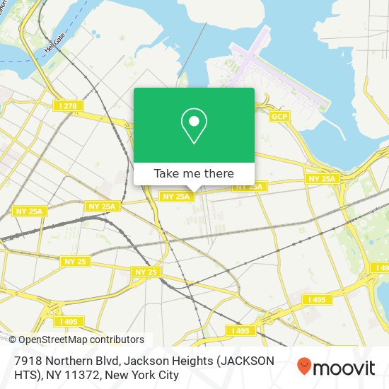 Mapa de 7918 Northern Blvd, Jackson Heights (JACKSON HTS), NY 11372