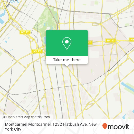 Mapa de Montcarmel Montcarmel, 1232 Flatbush Ave