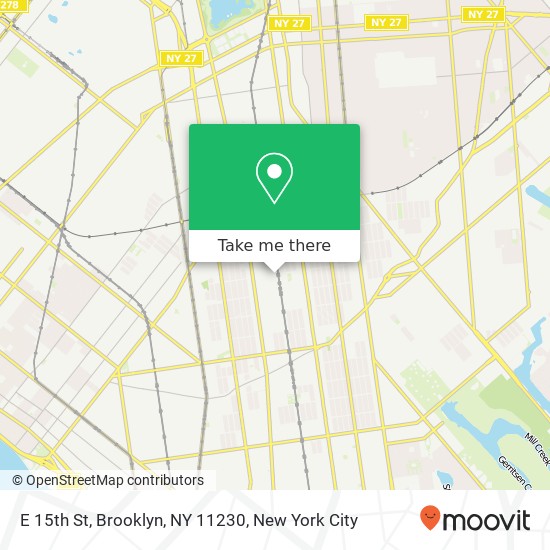 Mapa de E 15th St, Brooklyn, NY 11230