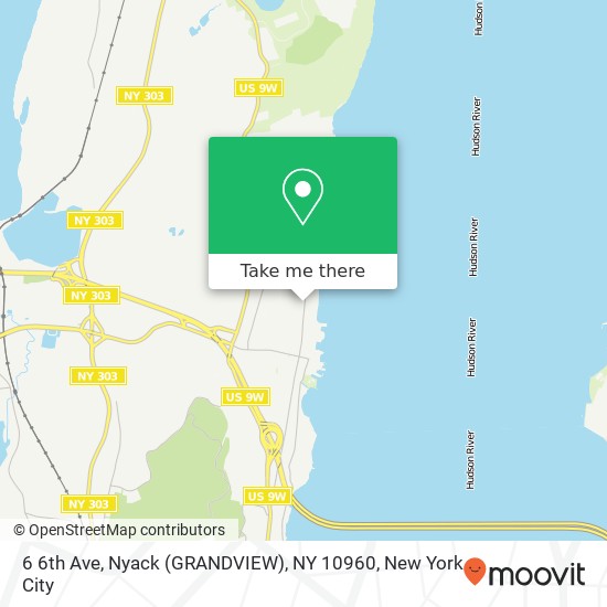 Mapa de 6 6th Ave, Nyack (GRANDVIEW), NY 10960