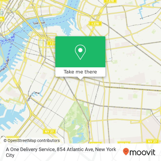 A One Delivery Service, 854 Atlantic Ave map