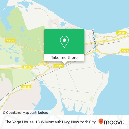 Mapa de The Yoga House, 13 W Montauk Hwy