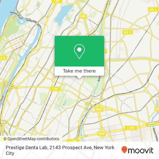 Mapa de Prestige Denta Lab, 2143 Prospect Ave
