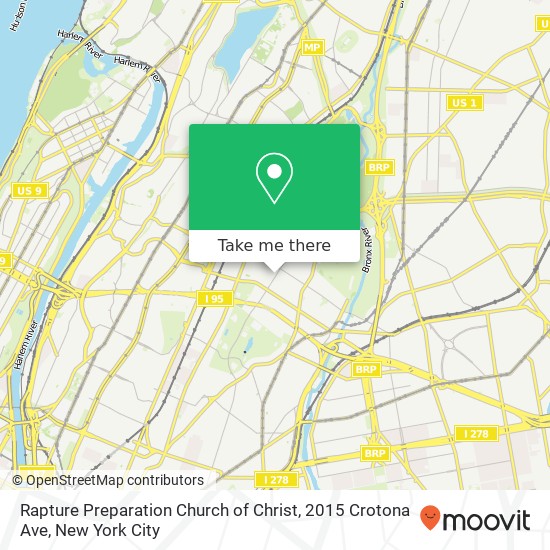 Rapture Preparation Church of Christ, 2015 Crotona Ave map