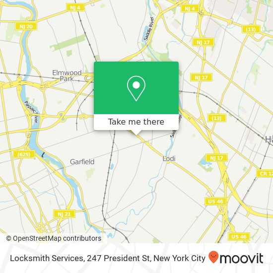 Mapa de Locksmith Services, 247 President St