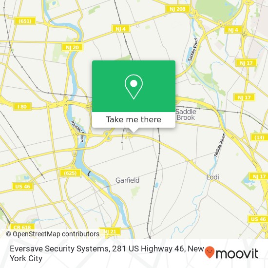 Mapa de Eversave Security Systems, 281 US Highway 46