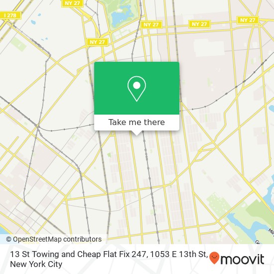 Mapa de 13 St Towing and Cheap Flat Fix 247, 1053 E 13th St