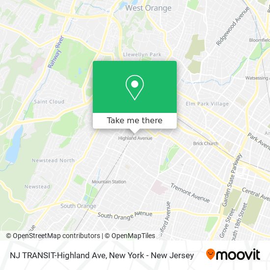 Mapa de NJ TRANSIT-Highland Ave