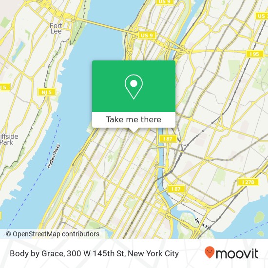 Mapa de Body by Grace, 300 W 145th St