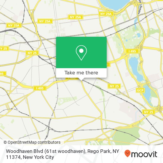 Woodhaven Blvd (61st woodhaven), Rego Park, NY 11374 map