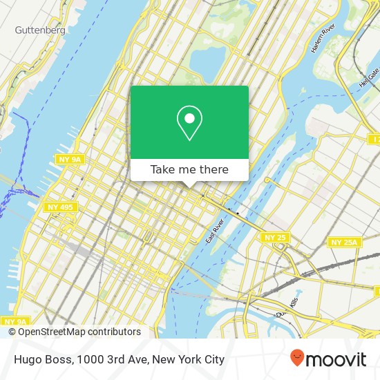 Hugo Boss, 1000 3rd Ave map