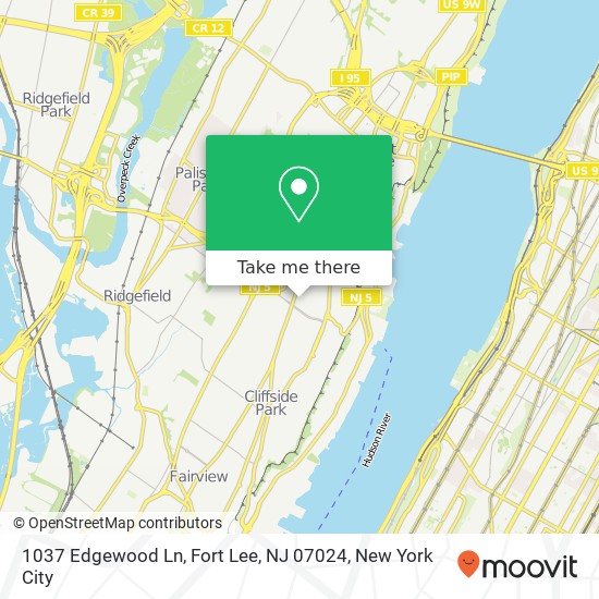1037 Edgewood Ln, Fort Lee, NJ 07024 map