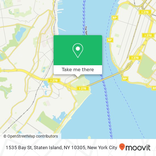 Mapa de 1535 Bay St, Staten Island, NY 10305