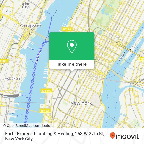 Mapa de Forte Express Plumbing & Heating, 153 W 27th St