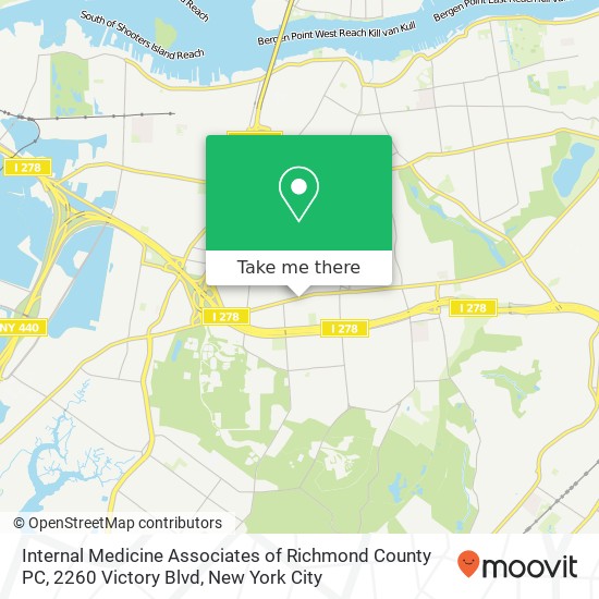Internal Medicine Associates of Richmond County PC, 2260 Victory Blvd map