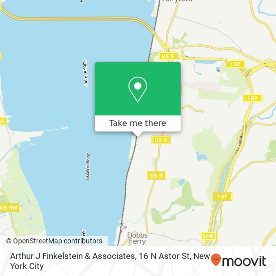 Mapa de Arthur J Finkelstein & Associates, 16 N Astor St