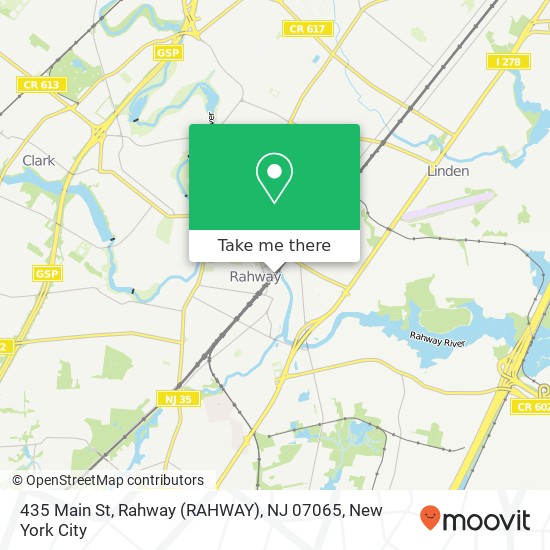 Mapa de 435 Main St, Rahway (RAHWAY), NJ 07065
