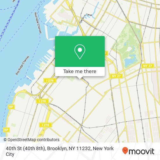 Mapa de 40th St (40th 8th), Brooklyn, NY 11232